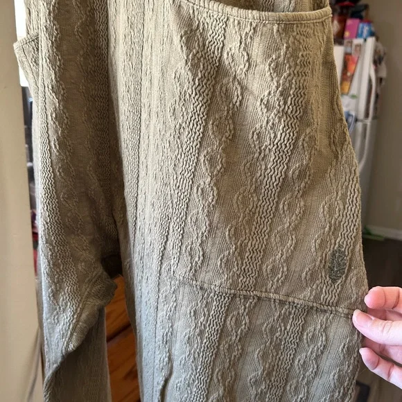 NWOT Free People Movement Hot Shot Cable Knit Onesie RARE - Light Army Green XS - Picture 5 of 16